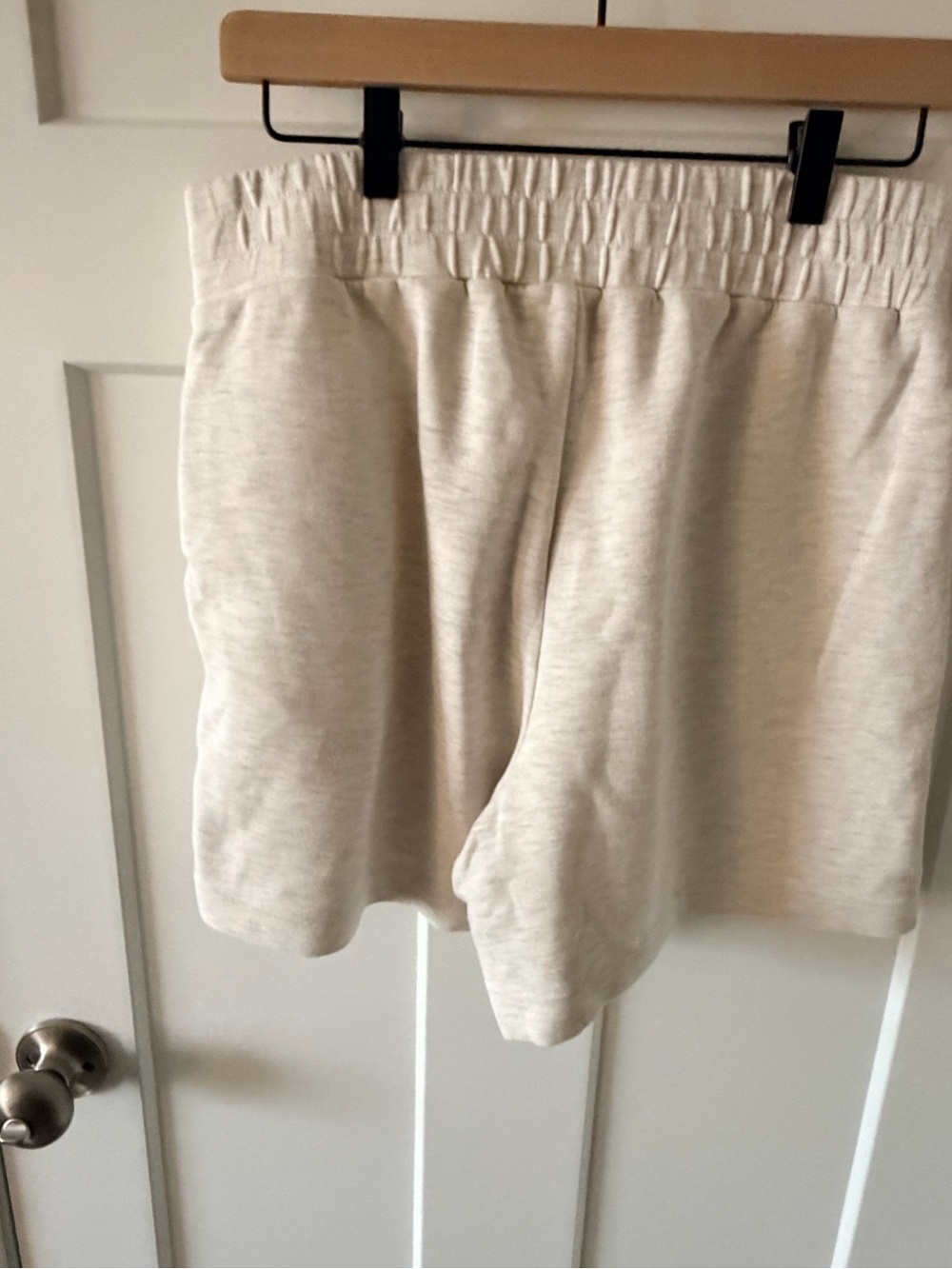 Varley Cream High-Rise Paperbag Drawstring Shorts - Picture 5 of 5